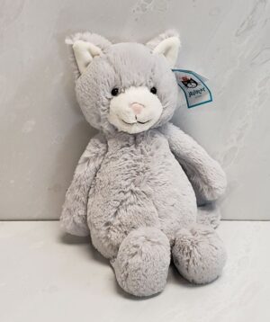 Jellycat's 12" bashful grey kitten plush