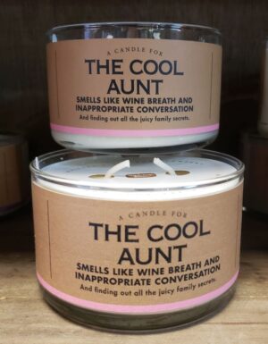 10 oz giftable candle from Whiskey River Soap Co. called The Cool Aunt