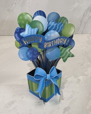 Card - Blue Birthday Balloons