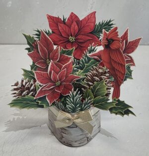 Card - Birch Poinsettia